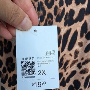 Forever 21 Animal Print Leggings - Brown and Black